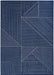Calvin Klein ck023 balance bln01 navy ivory Blue, Navy Living Room Geometric Rug.