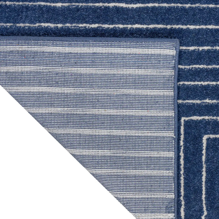 Calvin Klein ck023 balance bln01 navy ivory Blue, Navy Living Room Geometric Rug.