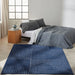 Calvin Klein ck023 balance bln01 navy ivory Blue, Navy Living Room Geometric Rug.