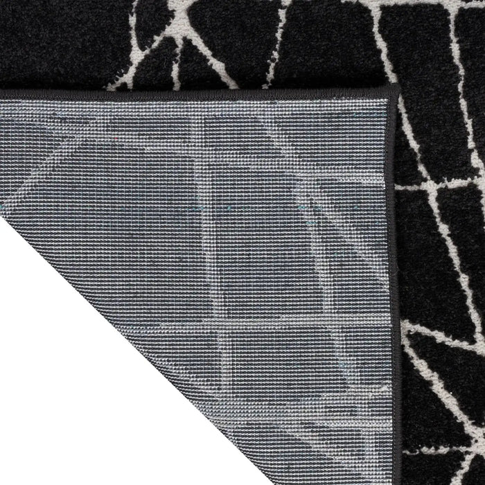 Calvin Klein ck023 balance bln02 black ivory Black Living Room Geometric Rug.