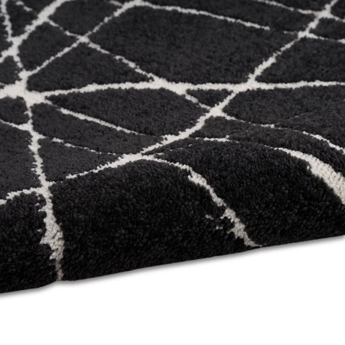 Calvin Klein ck023 balance bln02 black ivory Black Living Room Geometric Rug.