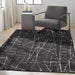 Calvin Klein ck023 balance bln02 black ivory Black Living Room Geometric Rug.