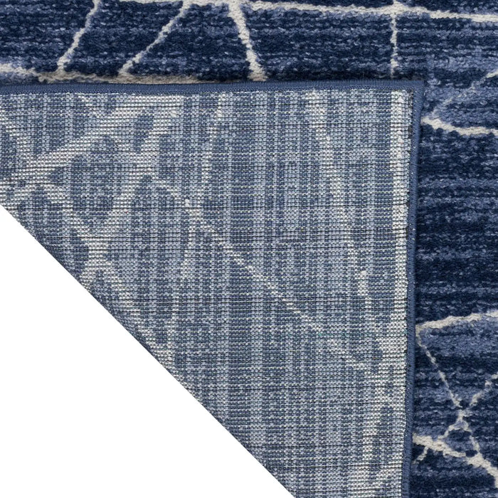 Calvin Klein ck023 balance bln02 blue ivory Blue Living Room Geometric Rug.