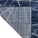 Calvin Klein ck023 balance bln02 blue ivory Blue Living Room Geometric Rug.