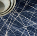 Calvin Klein ck023 balance bln02 blue ivory Blue Living Room Geometric Rug.