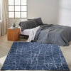 Calvin Klein ck023 balance bln02 blue ivory Blue Living Room Geometric Rug.