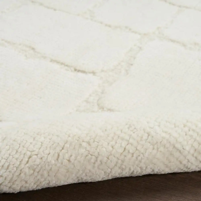 Nourison blanco blo02 ivory Ivory Living Room Wool Rug.