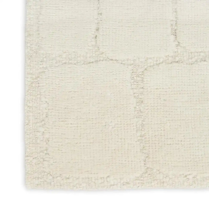 Nourison blanco blo02 ivory Ivory Living Room Wool Rug.