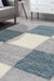 Homemaker snug melrose blocks duck egg Blue Living Room Geometric Rug.