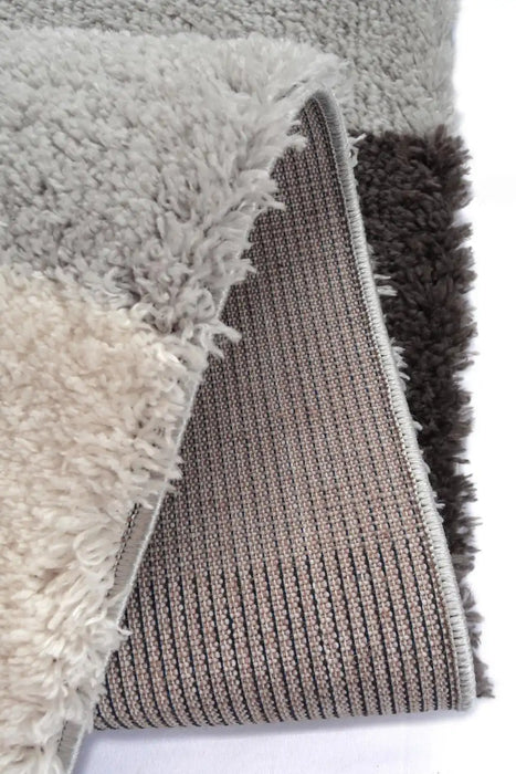 Homemaker snug melrose blocks grey Grey Living Room Geometric Rug.