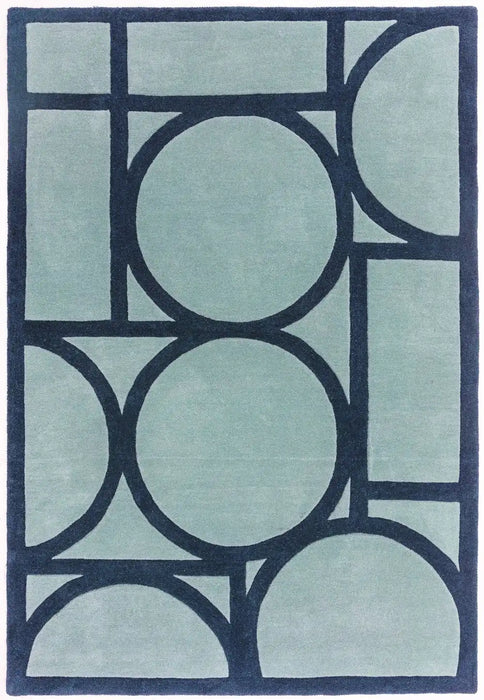 Asiatic metro blue Blue Living Room Wool Rug.