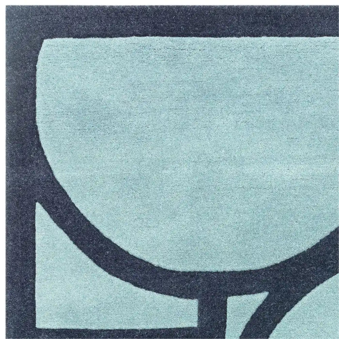 Asiatic metro blue Blue Living Room Wool Rug.