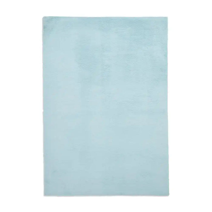 Think Rugs snug blue Blue Living Room Shaggy Rug.