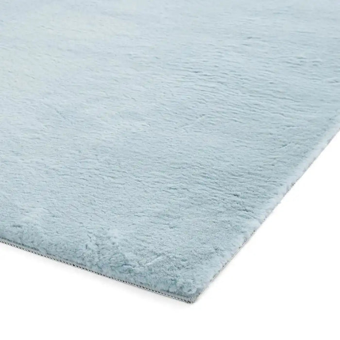 Think Rugs snug blue Blue Living Room Shaggy Rug.
