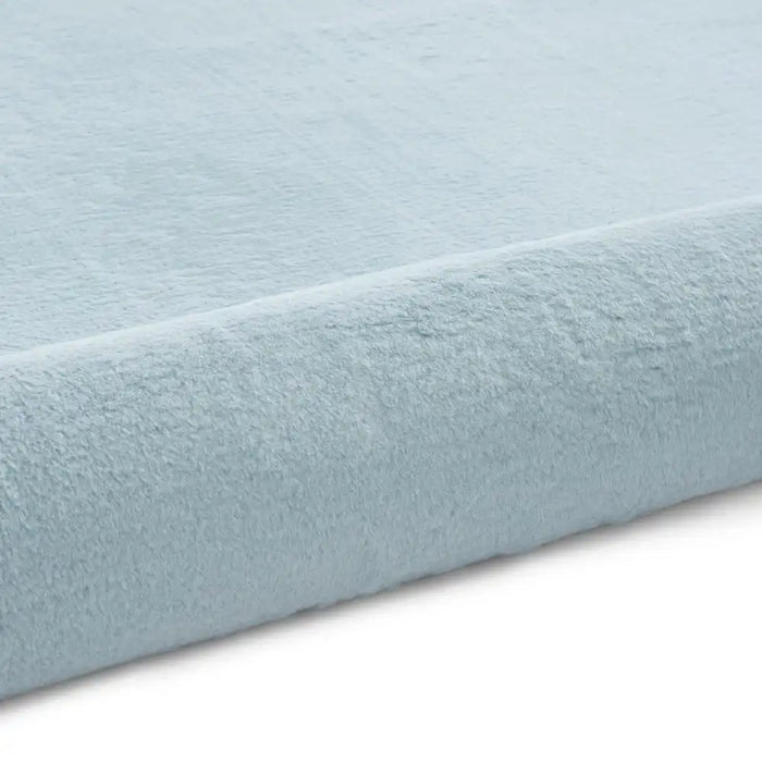 Think Rugs snug blue Blue Living Room Shaggy Rug.