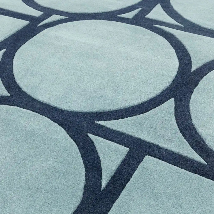 Asiatic metro blue Blue Living Room Wool Rug.