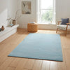 Think Rugs snug blue Blue Living Room Shaggy Rug.