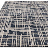 Asiatic mason blueprint Blue Living Room Geometric Rug.
