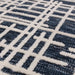 Asiatic mason blueprint Blue Living Room Geometric Rug.