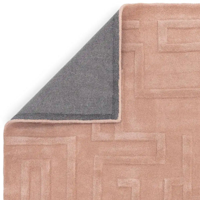 Asiatic maze asiatic blush Pink Living Room Wool Rug.