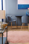 Homemaker luxury faux fur blush Pink Living Room Shaggy Rug.