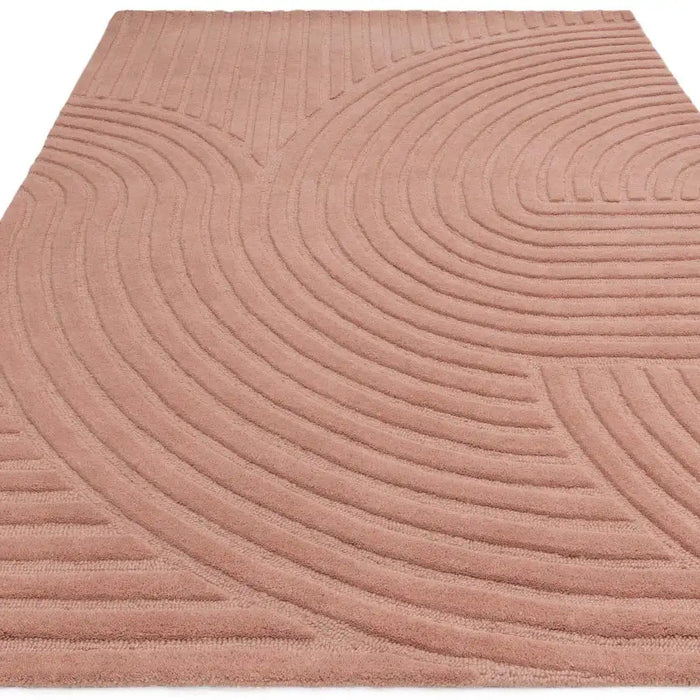 Asiatic hague blush Pink Living Room Wool Rug.