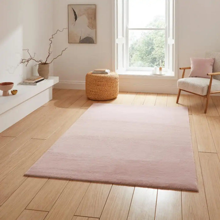 Think Rugs snug blush Pink Living Room Shaggy Rug.