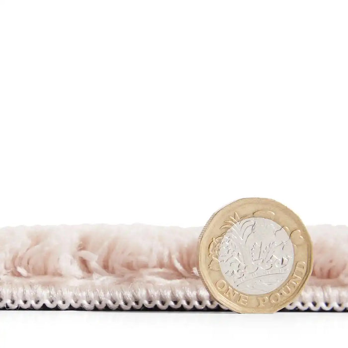 Think Rugs bay washable blush Pink Living Room Shaggy Rug.