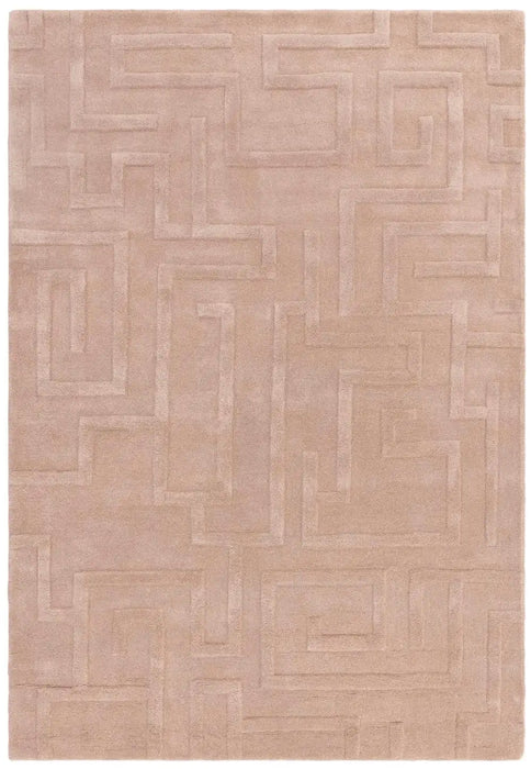 Asiatic maze asiatic blush Pink Living Room Wool Rug.