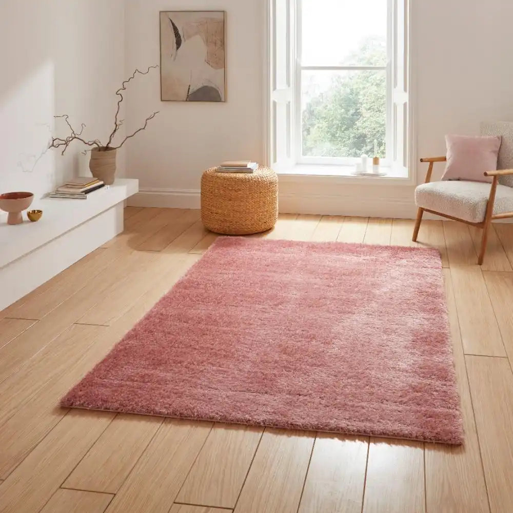 Lux Shaggy Blush Pink Rug — RugsDirect Online