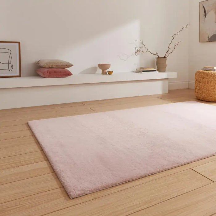 Think Rugs snug blush Pink Living Room Shaggy Rug.