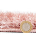 Think Rugs lux shaggy blush Pink Living Room Shaggy Rug.