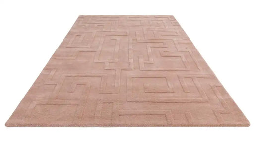 Asiatic maze asiatic blush Pink Living Room Wool Rug.