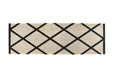 My Mats nylon indoor border geo Grey, Ivory Kitchen  Washable Rug.
