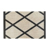 My Mats nylon indoor border geo Grey, Ivory Kitchen  Washable Rug.
