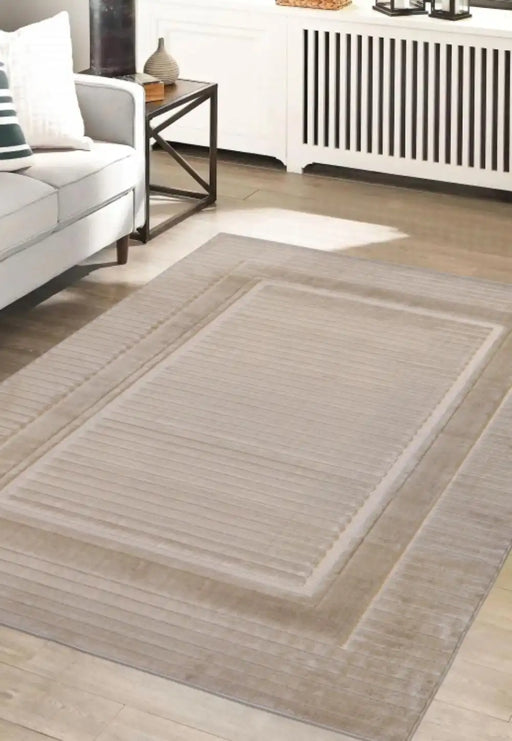 Homemaker malmo indoor outdoor border natural Beige Living Room Geometric Rug.