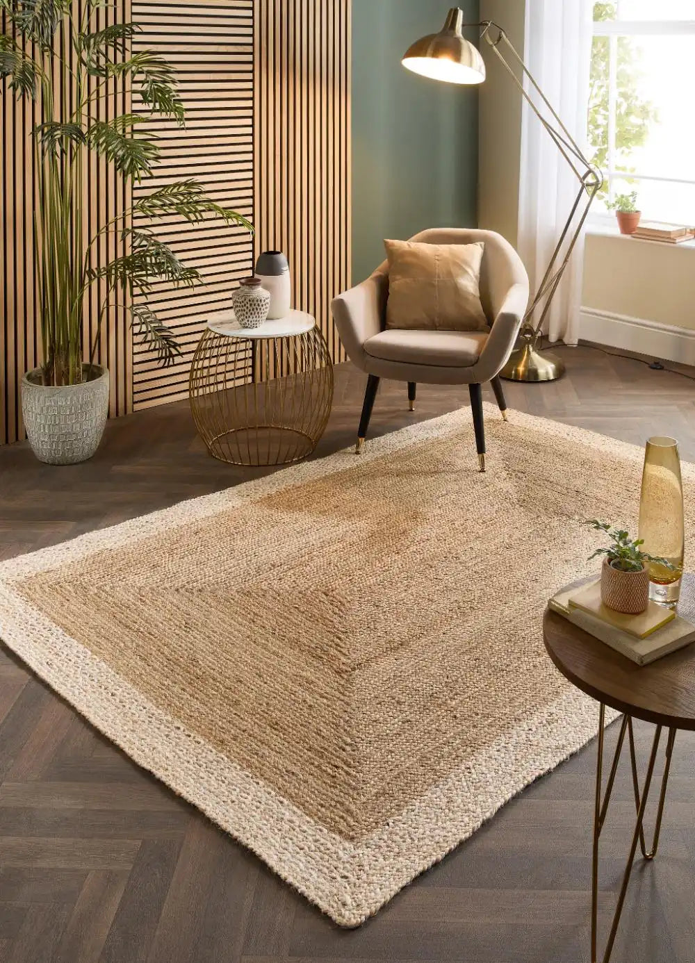 Origins Jute Border Natural White Rugs - Buy Border Natural White Rugs ...