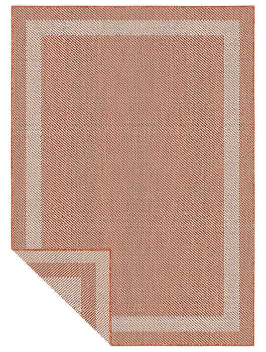Duo Weave Indoor/Outdoor Border Rust Orange Rug — RugsDirect Online