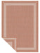 Likewise Matting duo weave indoor outdoor border rust Orange Outdoor  Flat Weave Rug.