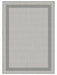 Likewise Matting duo weave indoor outdoor border silver Grey Outdoor  Flat Weave Rug.