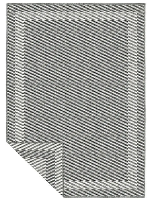 Likewise Matting duo weave indoor outdoor border silver Grey Outdoor  Flat Weave Rug.