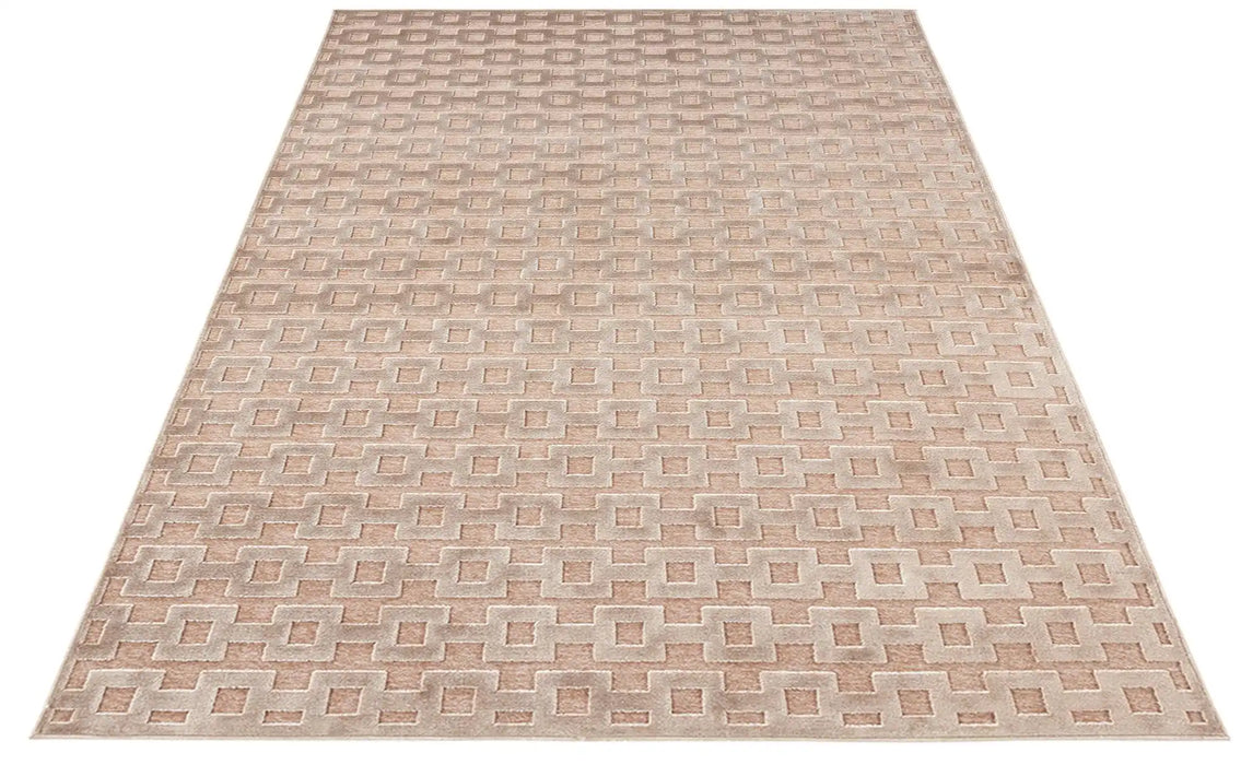 Mint Rugs shine bouton copper Brown Living Room Geometric Rug.