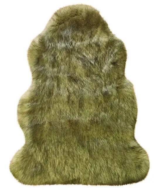 Likewise Matting luxury faux fur brown tip Brown Living Room Shaggy Rug.
