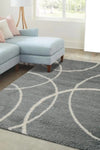 Homemaker snug melrose bubbles grey Grey Living Room Geometric Rug.