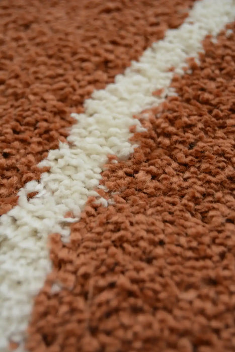Homemaker snug melrose bubbles terra Orange Living Room Geometric Rug.