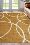 Homemaker snug melrose bubbles yellow Yellow Living Room Geometric Rug.