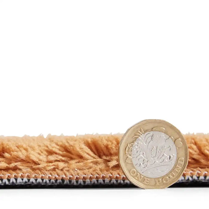 Think Rugs bay washable camel Orange Living Room Shaggy Rug.