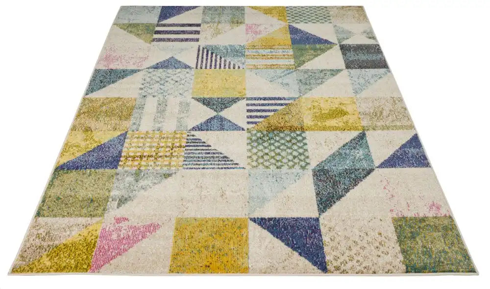 Concept Looms carnaval car101 Multicoloured Living Room Geometric Rug.