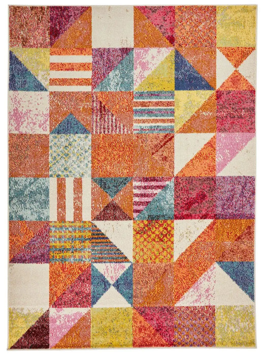 Concept Looms carnaval car102 Multicoloured Living Room Geometric Rug.