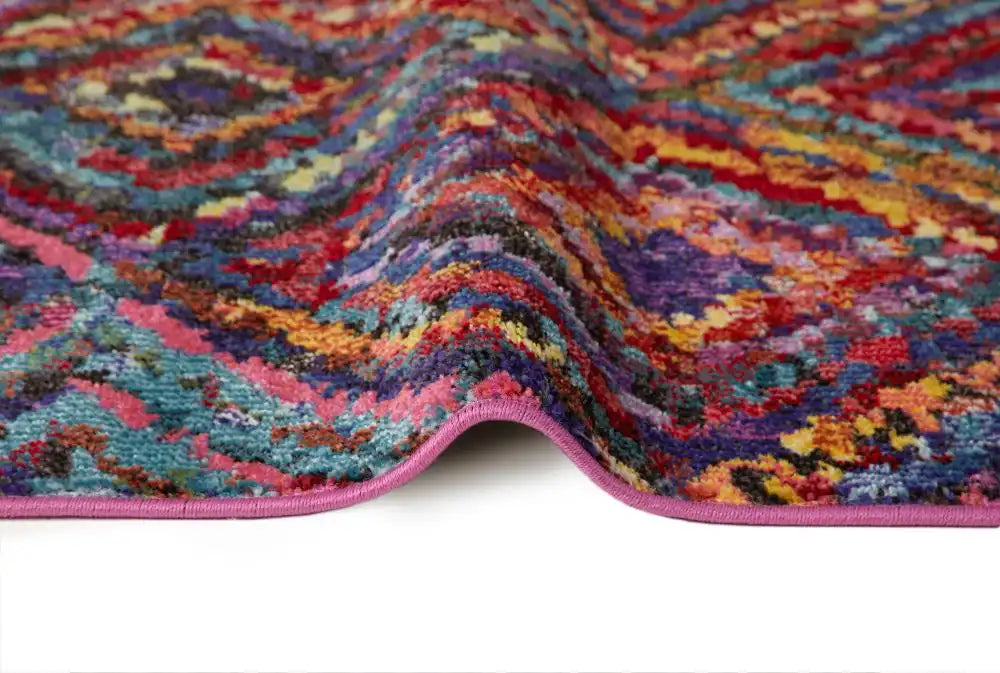 Concept Looms carnaval car105 Multicoloured Living Room Geometric Rug.